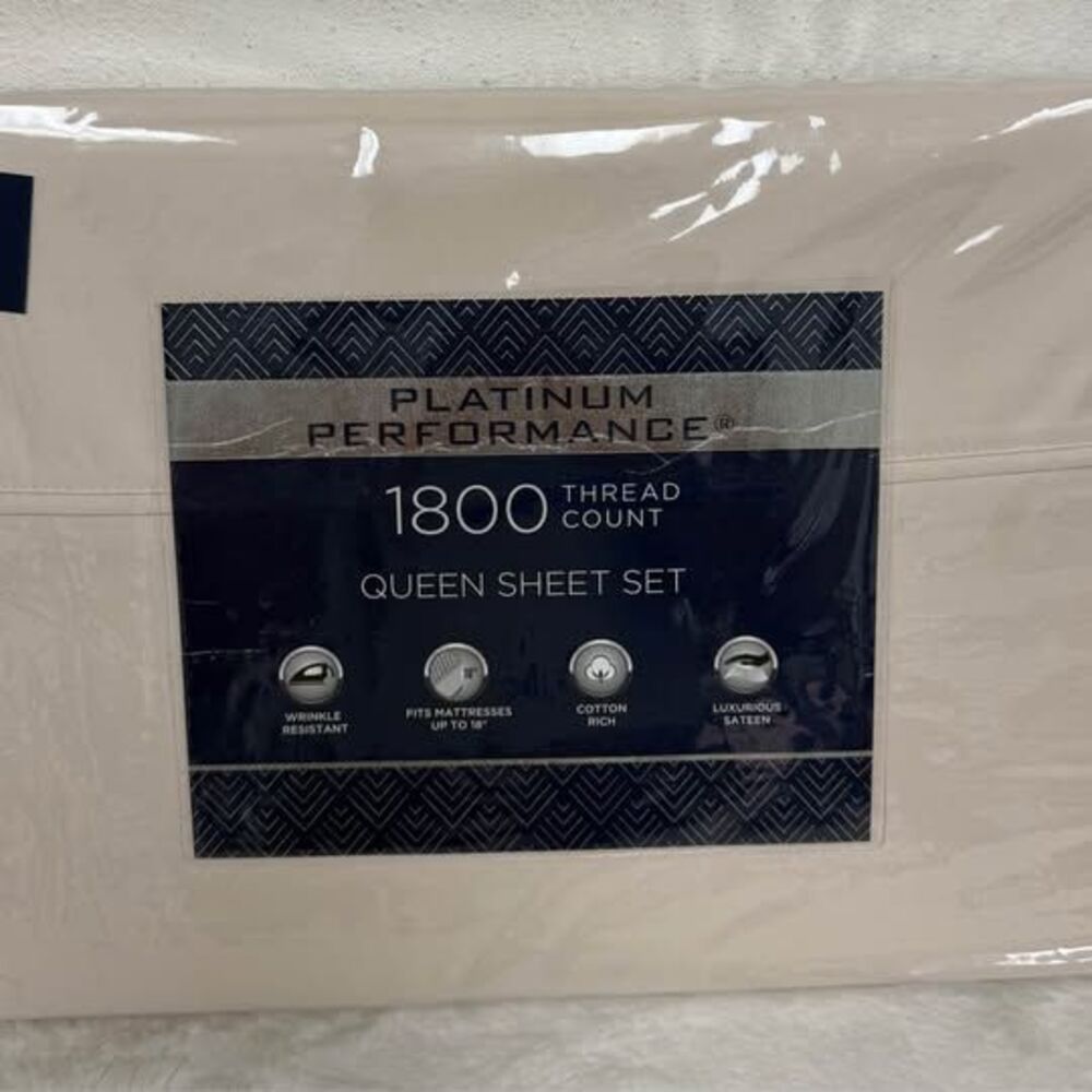 1800 Thread Count Queen Sheet Set Light Tan